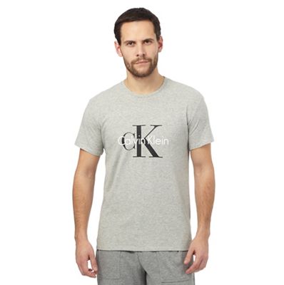Grey logo print t-shirt